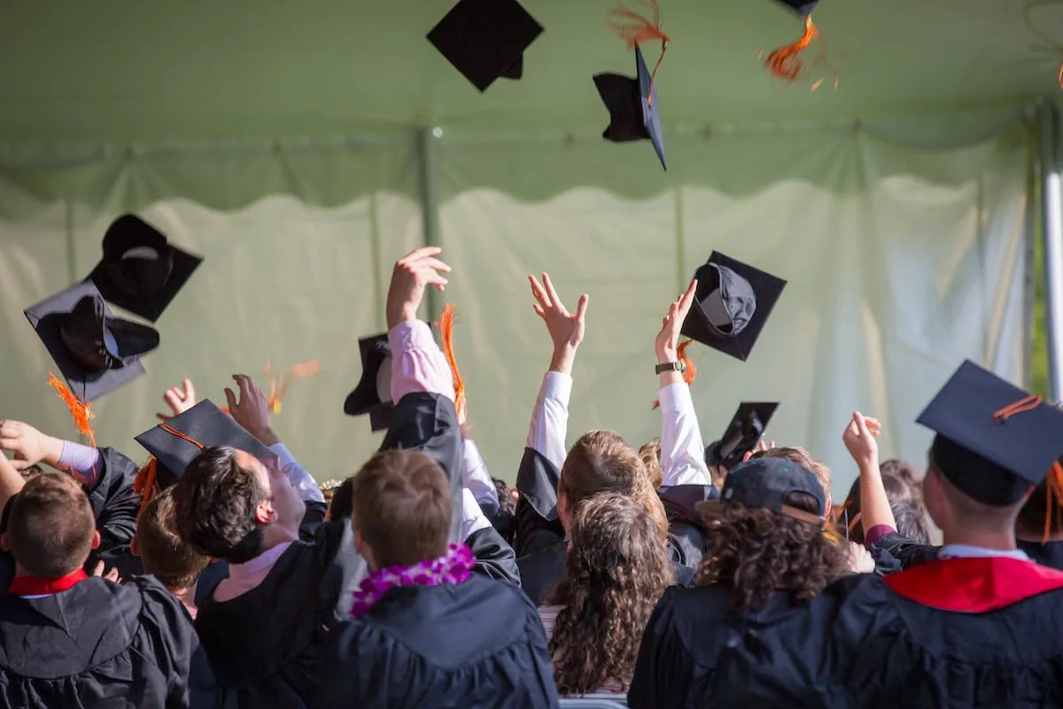 A graduation cap, marking the final quiz that completes the curriculum